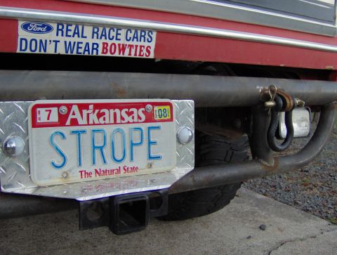 1978 Ford Bronco - Custom rear bumper assembly a license plate and tow hitch.