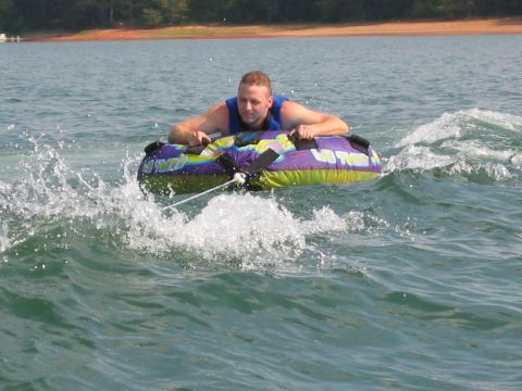 1985 Ford LTD Crown Victoria - Man tubing on Lake Hartwell, SC on August 24, 2007.