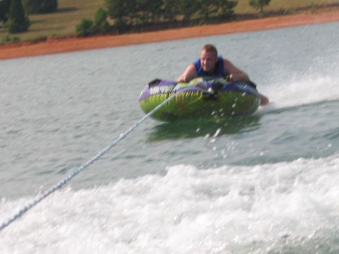 1985 Ford LTD Crown Victoria - Man tubing on Lake Hartwell, SC on August 24, 2007.
