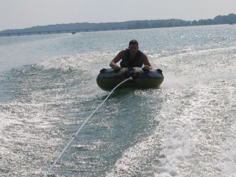 1985 Ford LTD Crown Victoria - A person enjoys tubing on Lake Hartwell, SC, on a sunny day in August 2007.