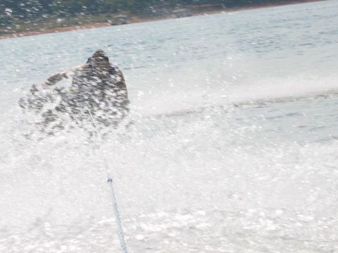 1985 Ford LTD Crown Victoria - A person water skis on a bright, sunny day at Lake Hartwell, SC.
