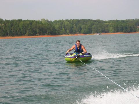 1985 Ford LTD Crown Victoria - A man enjoys tubing on Lake Hartwell, SC on a sunny day in August 2007.