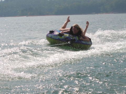 1985 Ford LTD Crown Victoria - Woman tubing on Lake Hartwell, SC on August 24, 2007.