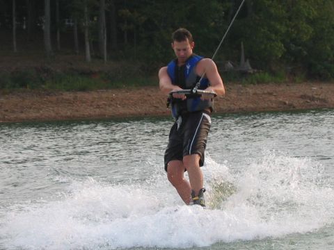 1985 Ford LTD Crown Victoria - Man wakeboarding on Lake Hartwell, SC on August 24, 2007.