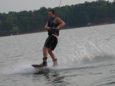 1985 Ford LTD Crown Victoria - Man wakeboarding on Lake Hartwell, SC on August 24, 2007.
