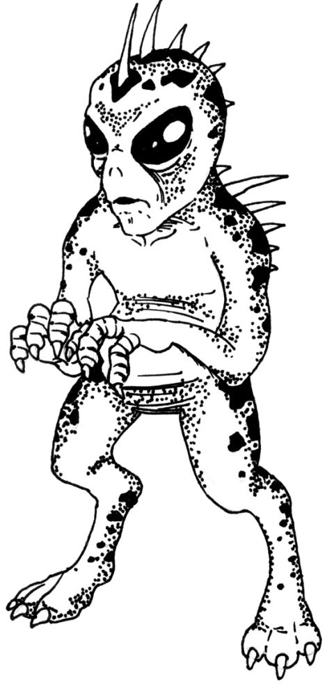1991 Ford Bronco - This is a drawing of a fictional alien creature, not a 1991 Ford Bronco.