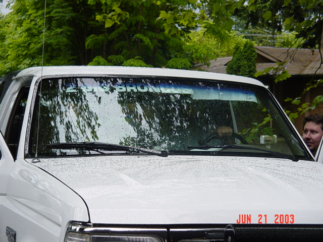 Mark Z. came over today to do a windsheild sticker and shoot the breeze