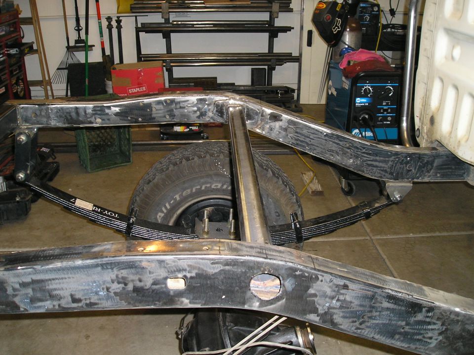 2x2 tube added, stronger than factory and allows easier/cleaner install for th tank straps