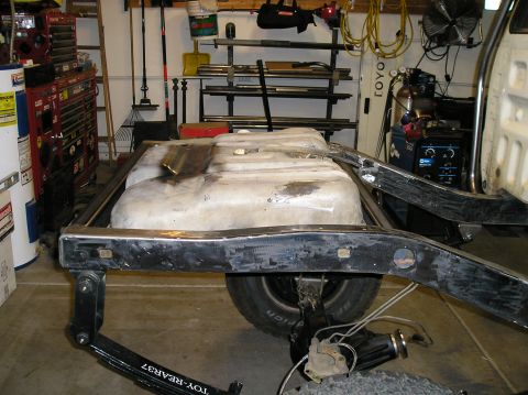 1986 Toyota Hilux - tank in. A little higher than I wanted it but it will work