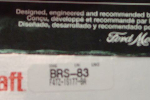 1993 Ford Bronco - A label with Ford branding and part information is visible.