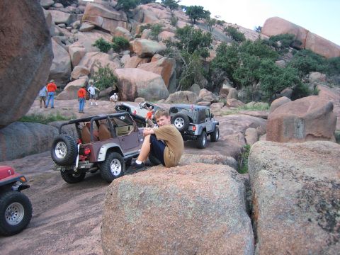 2001 Jeep Wrangler - Jeep Jamboree Fall 2007 event features multiple Wranglers navigating a challenging rocky trail.
