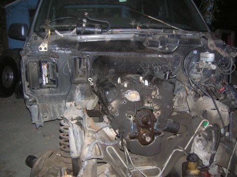 1985 Ford Bronco - 92 engine stripped down.