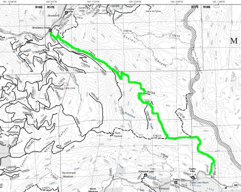 1989 Ford Bronco - A topographic map displays trails and geographical features, including "Long Canyon Trail" and "Eldorado Forest".