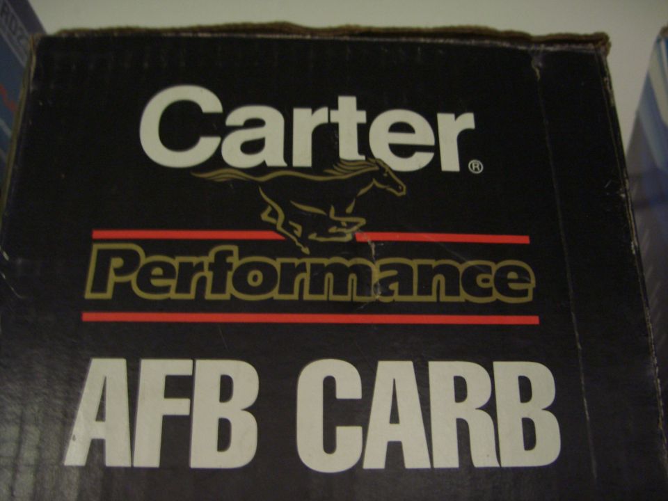 Carter Performance AFB Carburetor box with running horse logo