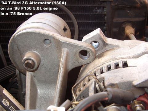 1975 Ford Bronco - The top bolt eye hits the case. GO TO THE NEXT PIC.