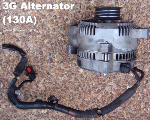1975 Ford Bronco - This is going to replace the crappy '88 2G alternator. The 130A 3G alternators are easily identifiable by the 2 large holes between each pa…