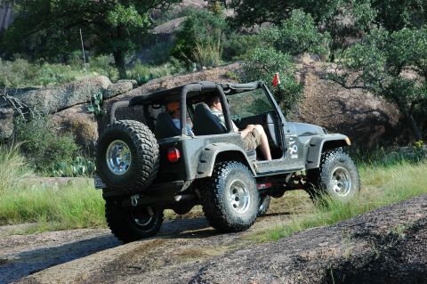2001 Jeep Wrangler - This 2001 Jeep Wrangler navigates a , rocky terrain, its off-road capabilities.