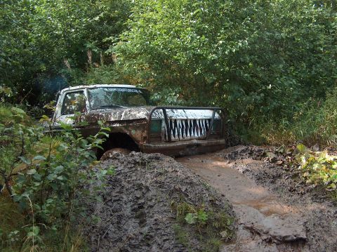 1979 Ford F-150 - This 1979 Ford F-150 is navigating a muddy off-road course.