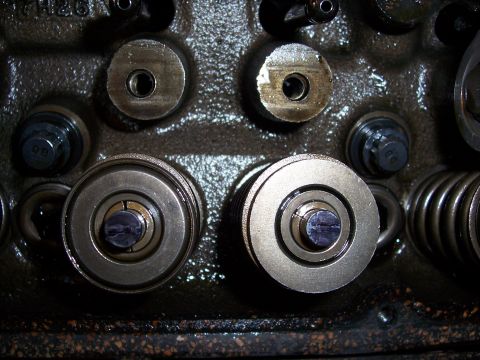 1978 Ford Mustang II - Close-up view of engine valve train components, showing springs and adjusters.