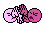 1968 Ford Mustang - A pixel art image depicts two cartoon characters engaged in a physical altercation.