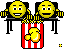 1968 Ford Mustang - Smiley faces enjoying a movie with popcorn.