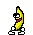 1968 Ford Mustang - A pixelated banana character is depicted against a dark background.