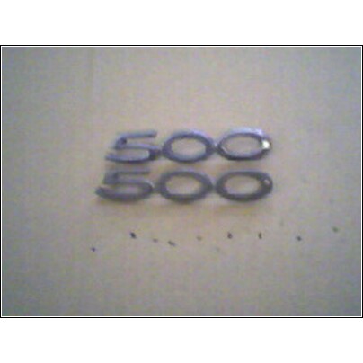 1973 Ford Ranchero - Pair of '500' emblems, likely for a car or truck.