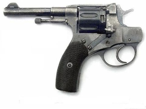 1992 Ford Mustang - A close-up view of a revolver's internal mechanism and grip.