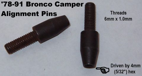 1983 Ford Bronco - These spikes screw into '78-91 Bronco bedrails & are removeable to prevent injury when the top is off & passengers are in the back. Later B…