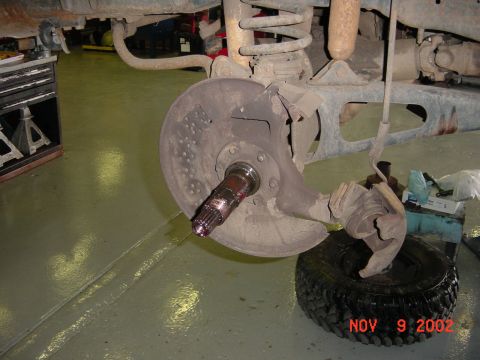 1986 Ford Bronco - Good caliper on drivers side. (I think the truck is being held together by mud)