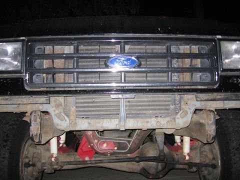 1989 Ford Bronco - Front view of a 1989 Ford Bronco, highlighting the grille and suspension system.