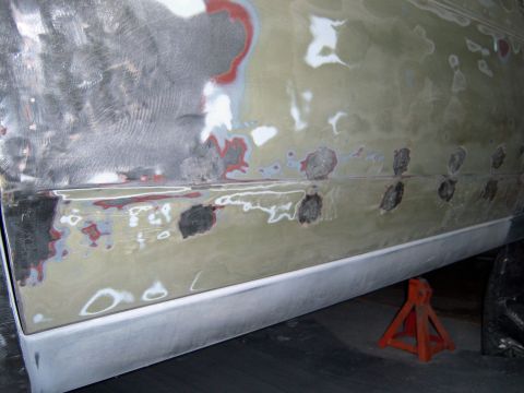 1967 Ford Ranchero - more trim holes welded and grinded flat