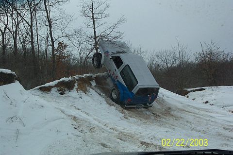 1978 Ford Bronco - Aaron trying to jump a hill.