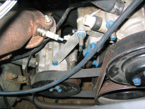 1981 Ford LTD - The AC compressor bracket held the tensioner for the smog pump. It didn't anything anymore but I wanted to keep it as stock as possible so…