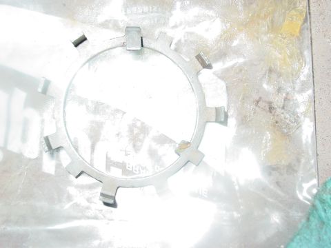 1979 Ford Bronco - A metal washer with external notches is shown, possibly a component for a vehicle.
