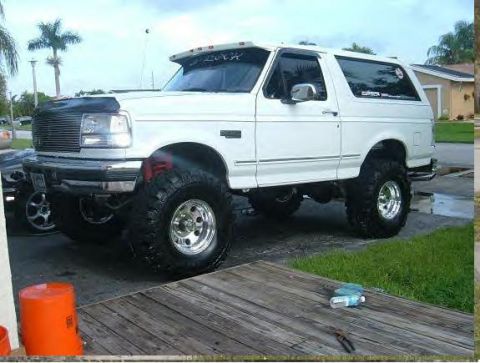 1995 Ford Bronco - This modified Ford Bronco sits high on its suspension, ready for off-road adventures.