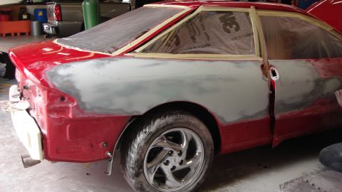 1996 Ford Probe - Another pic of the shaved antenna and key hole.