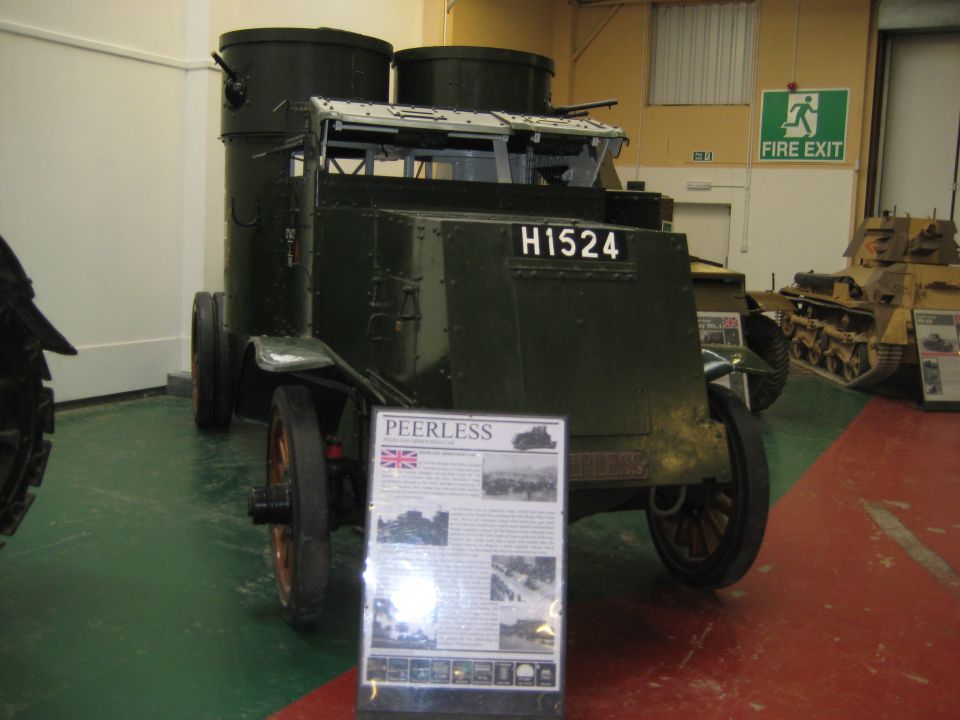 Armored car with H1524 plate and informational display