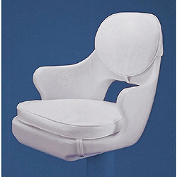 1991 Ford Bronco - This is a white boat seat with a high back and cushioned seat.