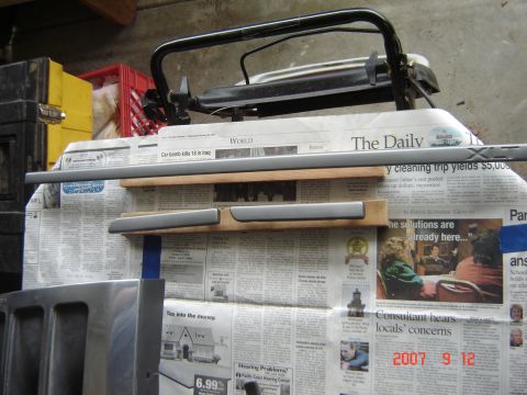 1993 Ford Bronco - Grey striped XLT dash trim pieces.
