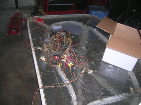 1985 Ford Bronco - engine wiring stripped of unecessary wires