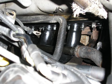 1996 Ford Bronco - Header view before tourqing.