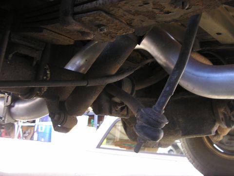 1996 Ford Bronco - 3" mandrel bent tail pipe over the axle view.