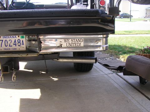 1996 Ford Bronco - Rear view of Tail pipe.