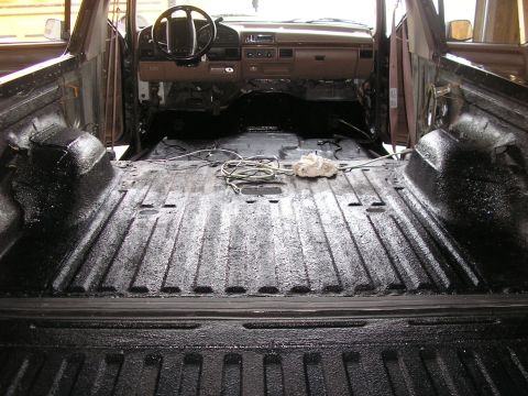 1996 Ford Bronco - 3 coats on everything, and 5 coats on the bed floor, rockers, and tailgate.