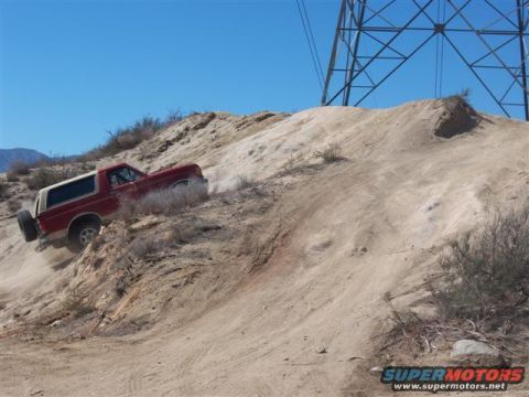 1990 Ford Bronco - Here is the 1st obstacle, to make sure your 4x4 is working, climb to the top of this power tower platform!