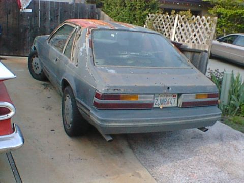 1986 Ford Mustang - stripped down on its way to the paint shop