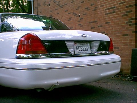 1998 Ford Crown Victoria - Close-up of Blacked out Rear Fascia prior to putting on PI emblem