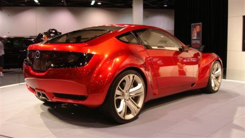 1996 Ford Probe - This red concept car was on display at an auto show.