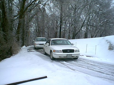 1998 Ford Crown Victoria - Another shot of My Vic and Dads GM in WV.